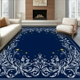 thumbnail image 1 of ODIKA 8' x 10' Machine Washable Non-Slip Area Rug, Baroque Star High Traffic Rug, Blue, 290737, 1 of 7