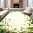thumbnail image 1 of ODIKA 8' x 10' Machine Washable Non-Slip Area Rug, Botanical Leaf High Traffic Rug, Green, 123628, 1 of 7