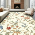thumbnail image 1 of ODIKA 8'x10' Machine Washable Non-Slip Area Rug, Heritage Bloom Artisan High Traffic Rug, Ivory, 209507, 1 of 7