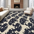 thumbnail image 1 of ODIKA 8'x10' Machine Washable Non-Slip Area Rug, Boho Chic with Faded Leopard Print and Textured Layers High Traffic Rug, Black, 292984, 1 of 7