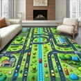 thumbnail image 1 of ODIKA 8'x10' Machine Washable Non-Slip Area Rug, Multi Color Educational Playmat for High Traffic Rug, Green, 243, 1 of 7