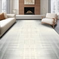 thumbnail image 1 of ODIKA 8'x10' Machine Washable Non-Slip Area Rug, Stylish Grey Geometric Spotted Indoor High Traffic Rug, Beige, 104610, 1 of 7
