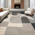 thumbnail image 1 of ODIKA 8' x 10' Machine Washable Non-Slip Area Rug, Contemporary Stripe High Traffic Rug, Gray, 212706, 1 of 7
