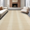 thumbnail image 1 of ODIKA 8'x10' Machine Washable Non-Slip Area Rug, Timeless Subtle Herringbone Accent High Traffic Rug, Beige, 16734, 1 of 7