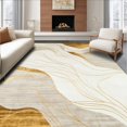 thumbnail image 1 of ODIKA 8' x 10' Machine Washable Non-Slip Area Rug, Contemporary Wave High Traffic Rug, Gray, 127399, 1 of 7