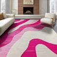 thumbnail image 1 of ODIKA 8'x10' Machine Washable Non-Slip Area Rug, Abstract Artistry for Modern High Traffic Rug, Pink, 124640, 1 of 7
