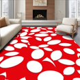 thumbnail image 1 of ODIKA 8' x 10' Machine Washable Non-Slip Area Rug, Contemporary oval High Traffic Rug, Red, 672742, 1 of 7