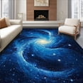 thumbnail image 1 of ODIKA 8' x 10' Machine Washable Non-Slip Area Rug, Cosmic Spiral High Traffic Rug, Blue, 85346, 1 of 7