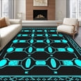 thumbnail image 1 of ODIKA 8' x 10' Machine Washable Non-Slip Area Rug, Cyberpunk Hourglass High Traffic Rug, Black, 459304, 1 of 7