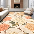 thumbnail image 1 of ODIKA 8' x 10' Machine Washable Non-Slip Area Rug, Floral Hydrangea High Traffic Rug, Beige, 225241, 1 of 7