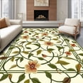 thumbnail image 1 of ODIKA 8' x 10' Machine Washable Non-Slip Area Rug, Floral Leaf High Traffic Rug, Beige, 112561, 1 of 7