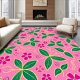 thumbnail image 1 of ODIKA 8' x 10' Machine Washable Non-Slip Area Rug, Floral leaf High Traffic Rug, Pink, 646889, 1 of 7