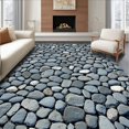 thumbnail image 1 of ODIKA 8'x10' Machine Washable Non-Slip Area Rug, Non Slip Stone Effect Bathroom High Traffic Rug, Gray, 107913, 1 of 7
