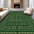 thumbnail image 1 of ODIKA 8' x 10' Machine Washable Non-Slip Area Rug, Geometric Border High Traffic Rug, Green, 489539, 1 of 7