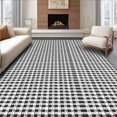 thumbnail image 1 of ODIKA 8' x 10' Machine Washable Non-Slip Area Rug, Geometric Check High Traffic Rug, Black, 434761, 1 of 7