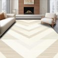 thumbnail image 1 of ODIKA 8'x10' Machine Washable Non-Slip Area Rug, Tonal Elegant Zigzag Motif High Traffic Rug, Beige, 262460, 1 of 7