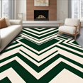 thumbnail image 1 of ODIKA 8' x 10' Machine Washable Non-Slip Area Rug, Geometric Chevron High Traffic Rug, Green, 351968, 1 of 7
