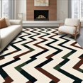 thumbnail image 1 of ODIKA 8' x 10' Machine Washable Non-Slip Area Rug, Geometric Chevron High Traffic Rug, Ivory, 313917, 1 of 7