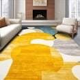 thumbnail image 1 of ODIKA 8'x10' Machine Washable Non-Slip Area Rug, Abstract Circles Modern High Traffic Rug, Yellow, 122647, 1 of 7