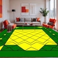 thumbnail image 1 of ODIKA 8'x10' Machine Washable Non-Slip Area Rug, Vibrant Pineapple Motif With Stylized Geometric Fruit High Traffic Rug, Green, 232873, 1 of 7