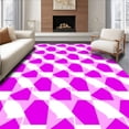 thumbnail image 1 of ODIKA 8' x 10' Machine Washable Non-Slip Area Rug, Geometric Diamond High Traffic Rug, Pink, 550946, 1 of 7