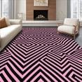 thumbnail image 1 of ODIKA 8' x 10' Machine Washable Non-Slip Area Rug, Geometric Diamond High Traffic Rug, Pink, 569531, 1 of 7