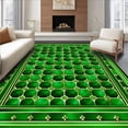 thumbnail image 1 of ODIKA 8'x10' Machine Washable Non-Slip Area Rug, Festive Seasonal Design High Traffic Rug, Green, 8861, 1 of 7