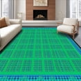 thumbnail image 1 of ODIKA 8' x 10' Machine Washable Non-Slip Area Rug, Geometric Square High Traffic Rug, Green, 193217, 1 of 7