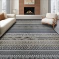 thumbnail image 1 of ODIKA 8'x10' Machine Washable Non-Slip Area Rug, Modernist Black and Motif High Traffic Rug, Black, 23603, 1 of 7