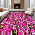 thumbnail image 1 of ODIKA 8' x 10' Machine Washable Non-Slip Area Rug, Geometric Swirl High Traffic Rug, Pink, 669513, 1 of 7