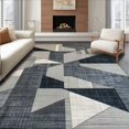 thumbnail image 1 of ODIKA 8' x 10' Machine Washable Non-Slip Area Rug, Geometric Triangle High Traffic Rug, Gray, 222529, 1 of 7