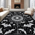 thumbnail image 1 of ODIKA 8'x10' Machine Washable Non-Slip Area Rug, Darkly Romantic Spooky Elegance High Traffic Rug, Black, 29670, 1 of 7
