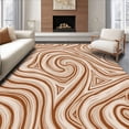 thumbnail image 1 of ODIKA 8'x10' Machine Washable Non-Slip Area Rug, Rustic Brindle Effect Faux Fur High Traffic Rug, Brown, 284459, 1 of 7