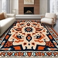 thumbnail image 1 of ODIKA 8' x 10' Machine Washable Non-Slip Area Rug, Middle Eastern Medallion High Traffic Rug, Beige, 380763, 1 of 7