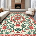 thumbnail image 1 of ODIKA 8' x 10' Machine Washable Non-Slip Area Rug, Middle Eastern Medallion High Traffic Rug, Beige, 408898, 1 of 7