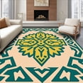 thumbnail image 1 of ODIKA 8' x 10' Machine Washable Non-Slip Area Rug, Middle Eastern Medallion High Traffic Rug, Yellow, 348927, 1 of 7