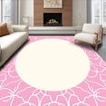 thumbnail image 1 of ODIKA 8' x 10' Machine Washable Non-Slip Area Rug, Middle Eastern lace High Traffic Rug, Pink, 376904, 1 of 7
