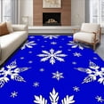 thumbnail image 1 of ODIKA 8' x 10' Machine Washable Non-Slip Area Rug, Winter Snowflake High Traffic Rug, Blue, 756780, 1 of 7