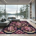 thumbnail image 1 of ODIKA 8' x 10' Machine Washable Non-Slip Area Rug, antique floral High Traffic Rug, Black, 958485, 1 of 7