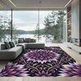 thumbnail image 1 of ODIKA 8' x 10' Machine Washable Non-Slip Area Rug, art nouveau floral High Traffic Rug, Purple, 1006292, 1 of 7