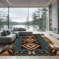 thumbnail image 1 of ODIKA 8' x 10' Machine Washable Non-Slip Area Rug, aztec geometric High Traffic Rug, Blue, 1017628, 1 of 7