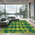 thumbnail image 1 of ODIKA 8' x 10' Machine Washable Non-Slip Area Rug, braided geometric High Traffic Rug, Green, 1003709, 1 of 7