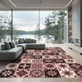 thumbnail image 1 of ODIKA 8' x 10' Machine Washable Non-Slip Area Rug, geometric floral High Traffic Rug, Pink, 996609, 1 of 7