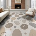 thumbnail image 1 of ODIKA 8'x10' Beige Abstract Geometric Stripe Washable Area Rug Modern Artistic With Subtle Neutral Tones Ornamental Durable, Non-Slip for Living Room, Under Sectional, Family, 1 of 7