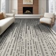 thumbnail image 1 of ODIKA 8'x10' Beige Gray Abstract Design Washable Area Rug Modern Geometric Pattern with Vertical Lines for Living Room, Under Sectional, Family , Durable, Non-Slip, 1 of 7