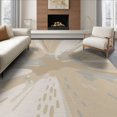 thumbnail image 1 of ODIKA 8'x10' Beige Gray Radial Burst Abstract Splatter Washable Area Rug Dynamic Starburst Pattern with Contemporary for Dining Room, Large Office, Lounge, Non-Slip Chair-Friendly Mat, 1 of 7