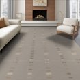 thumbnail image 1 of ODIKA 8'x10' Beige Taupe Modern Geometric Grid Pattern Washable Area Rug Contemporary Minimalist Rectangular Motif Layout Non-Slip Chair-Friendly Mat for Dining Room, Large Office, Lounge, 1 of 7