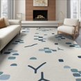 thumbnail image 1 of ODIKA 8'x10' Blue Teal Abstract Geometric Scattered Washable Area Rug Contemporary Minimalist Shapes Modern Durable, Non-Slip for Living Room, Under Sectional, Family, 1 of 7