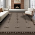 thumbnail image 1 of ODIKA 8'x10' Brown Earthy Geometric Washable Area Rug Modern Symmetry with Art Durable, Non-Slip for Living Room, Under Sectional, Family, 1 of 7