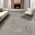 thumbnail image 1 of ODIKA 8'x10' Cream Grey Modern Abstract Design Washable Area Rug Geometric Patterns with Minimalist Aesthetic Non-Shedding, Easy Care, for King Size Bedroom Under Bed, Master Suite, 1 of 7
